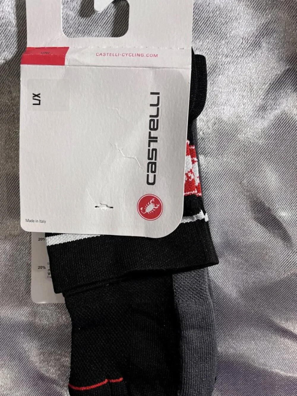Castelli Entrata 9 Cycling Socks L/XL NWT Made in Italy